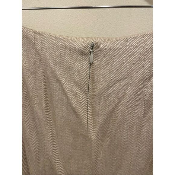 Vintage Barrie pace ltd beige wool pencil office work midi skirt size 8 - Picture 9 of 12